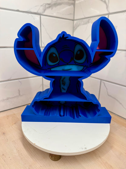 Blue Alien Mini Figure Display Shelf