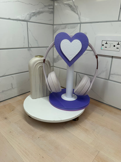 Purple Heart HeadPhone Stand