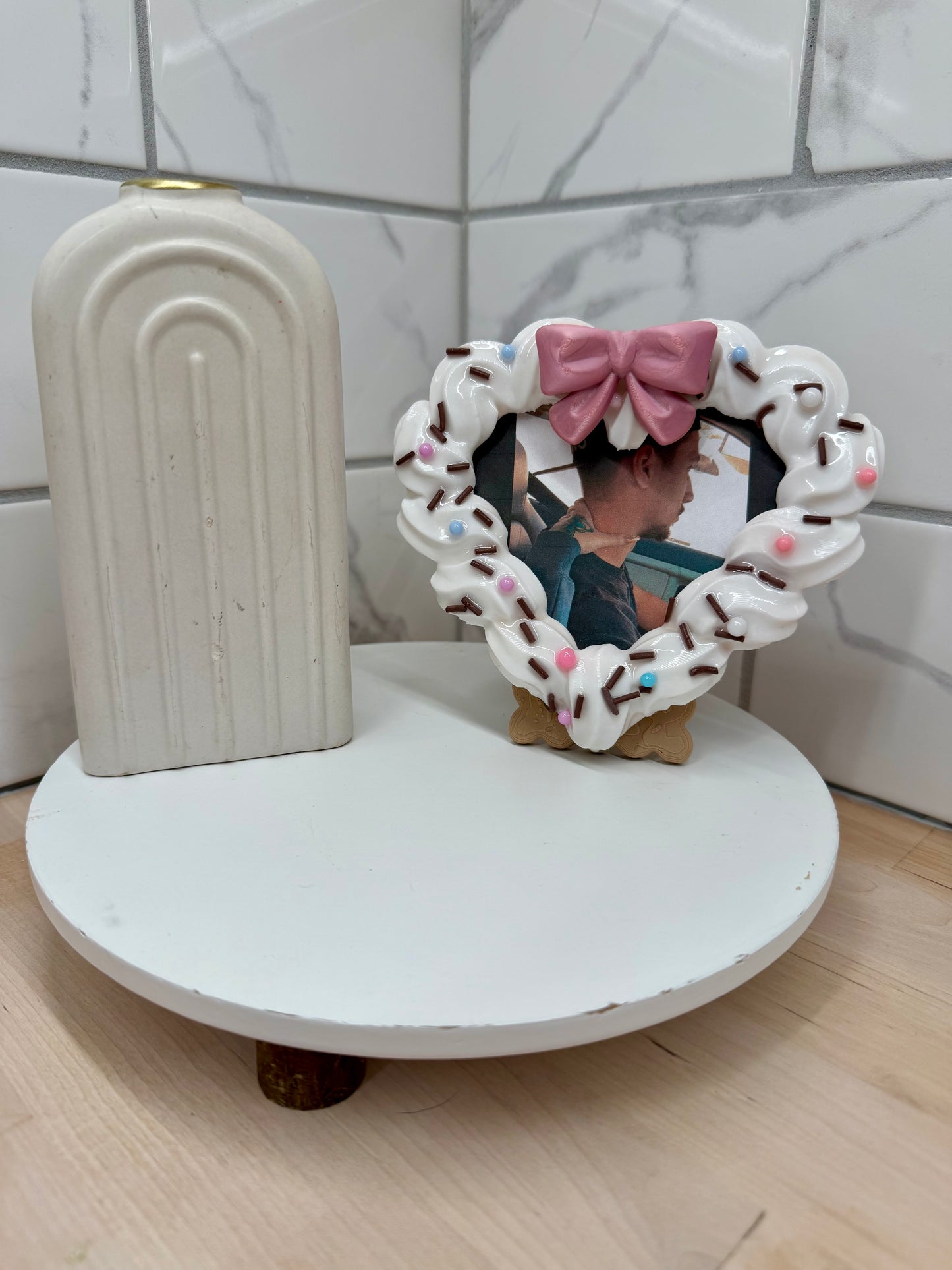 Handmade Cake Inspired Heart Picture Frame