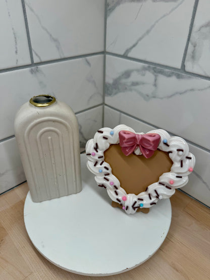 Handmade Cake Inspired Heart Picture Frame