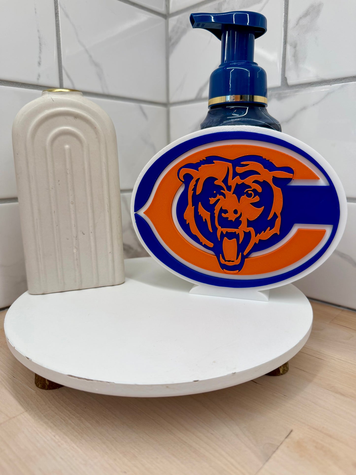 Football Orange & Blue Bears Inspired Soap Holder