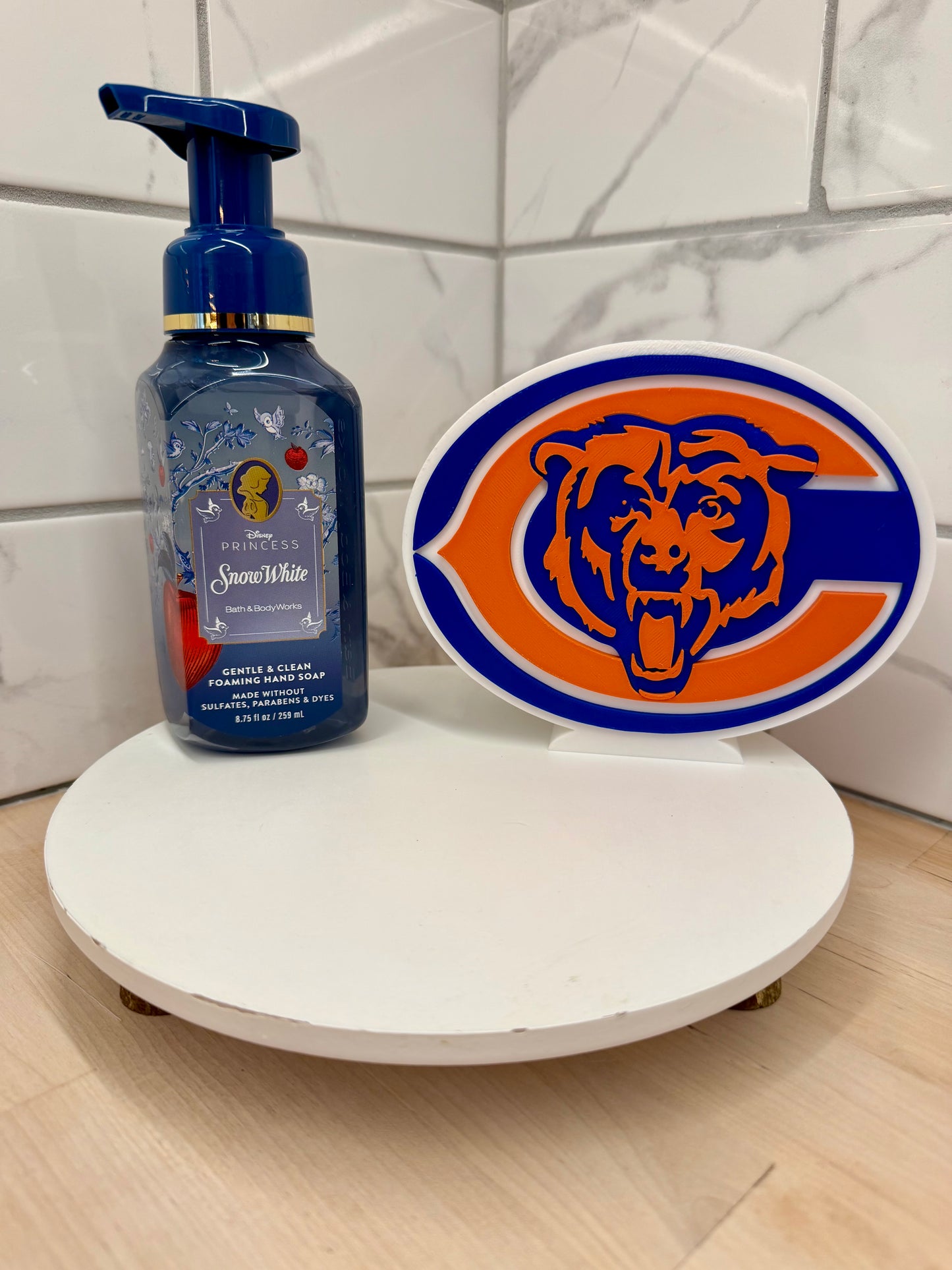 Football Orange & Blue Bears Inspired Soap Holder