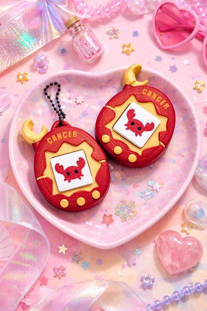 Horoscope Inspired Tamagotchi Keychain Clicker