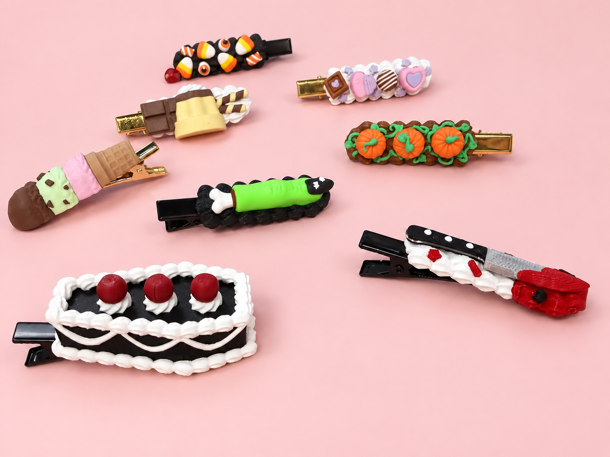 🎀 Decoden-Inspired Kawaii Hair Clips 🍰🔪