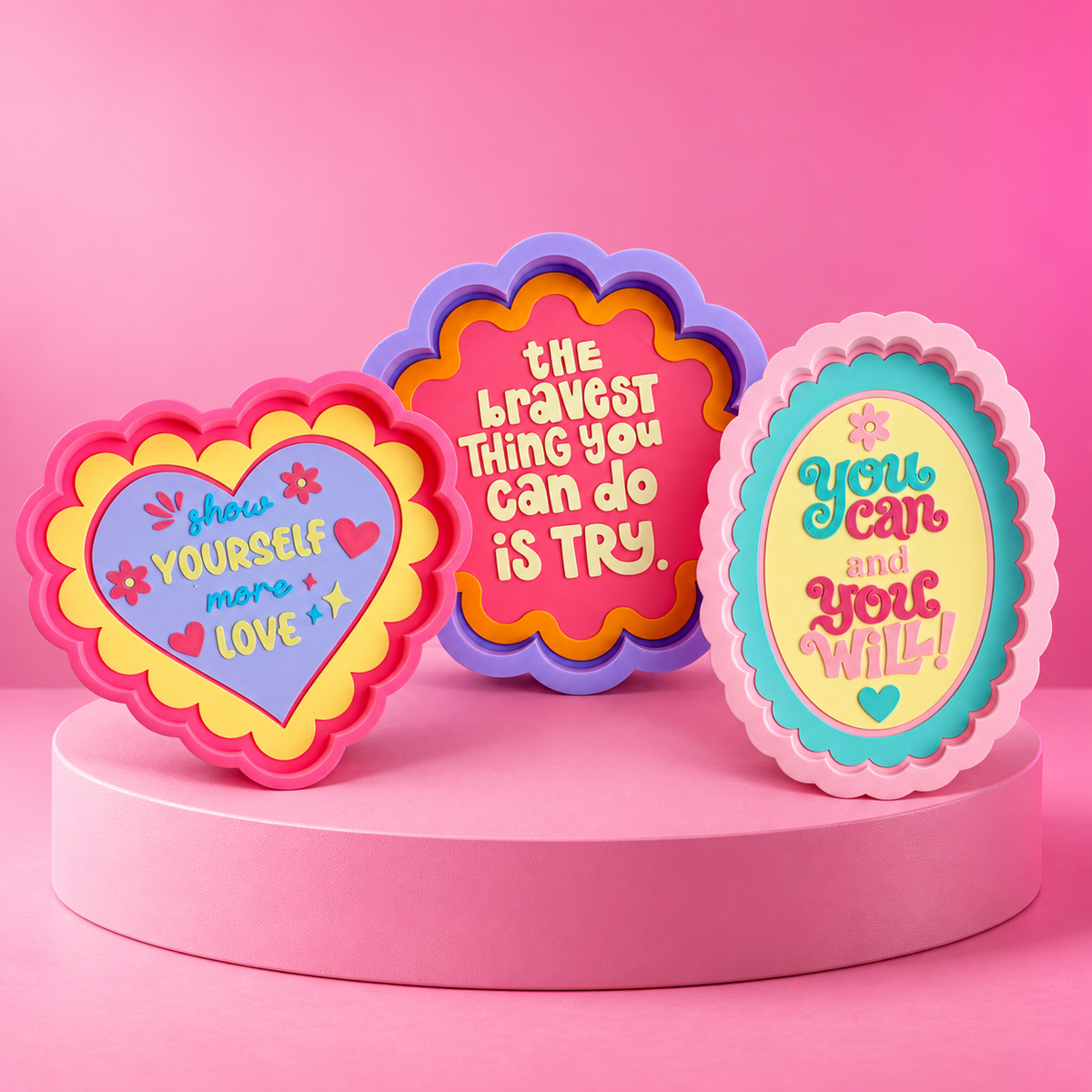 🌼 Good Vibes &amp; Little Things | Groovy Affirmation Trinket Trays