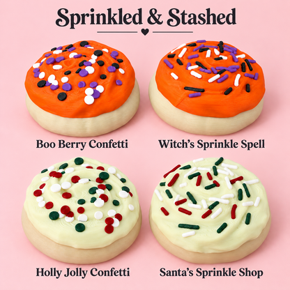 Sprinkled & Stashed Sugar  Cookie Pill Container 2″