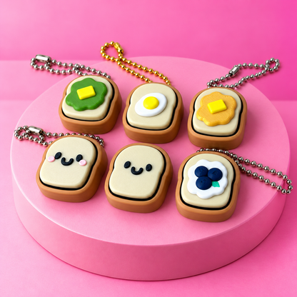 🍞 Tiny Toast | Kawaii Clicker Keychains