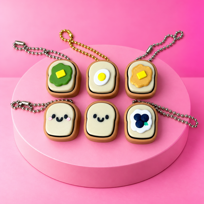 🍞 Tiny Toast | Kawaii Clicker Keychains