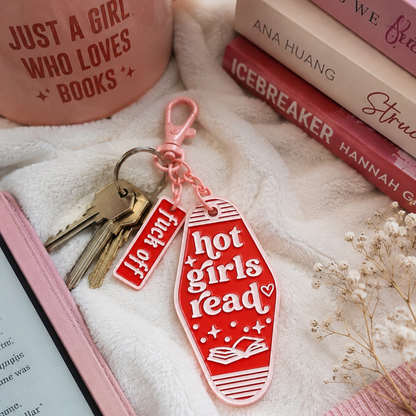 📚✨ Hot Girls Read Motel Keychain ✨📚
