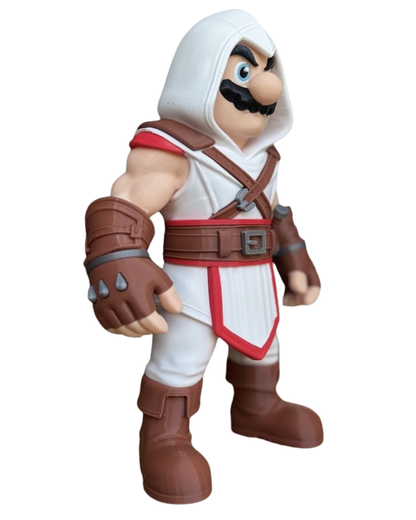 Stealth Plumber Assassin Figure| Gamer Collectible | Funny Parody Desk Decor