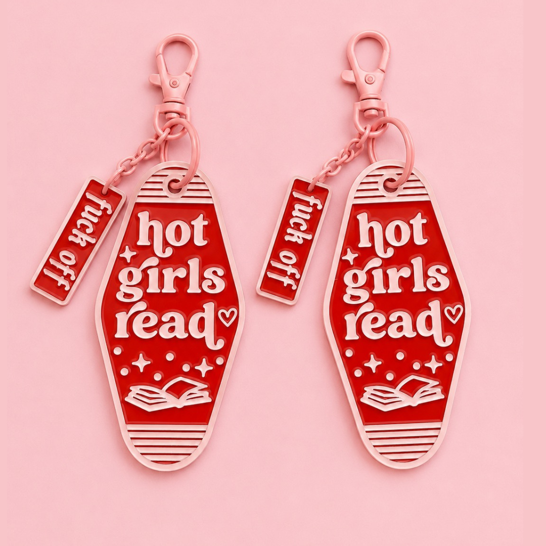 📚✨ Hot Girls Read Motel Keychain ✨📚