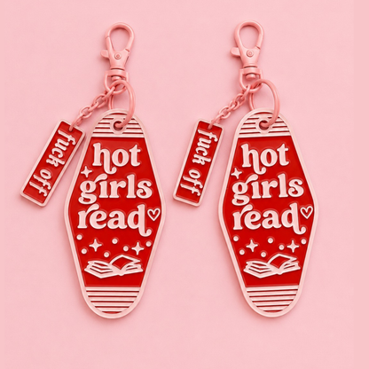 📚✨ Hot Girls Read Motel Keychain ✨📚