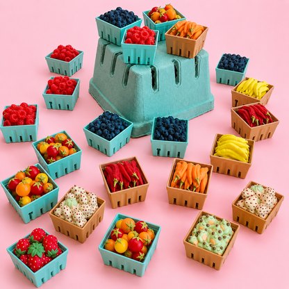 🍓 Pick Your Basket Bestie | Kawaii Clicker & Keychain