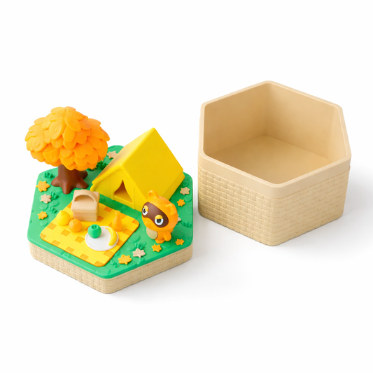 Game Inspired Autumn Picnic Storage Box Camping Theme Cozy Desk Organizer Cute Fall Gift Platform Autumn Picnic Storage Gamer Shelf Decor