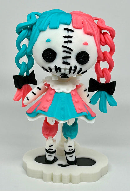 Creepy Cute Dolls with Stand, Dark Academia BookTok Shelf Decoration, Gift for Readers