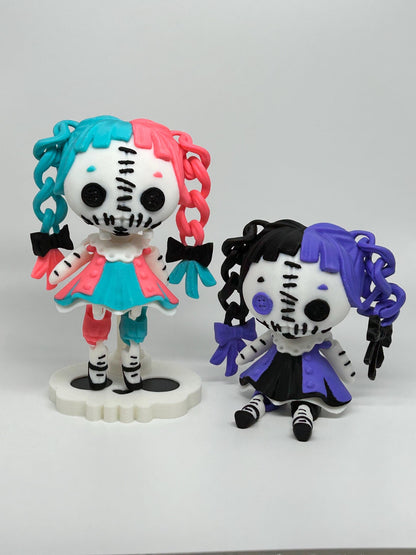 Creepy Cute Dolls with Stand, Dark Academia BookTok Shelf Decoration, Gift for Readers