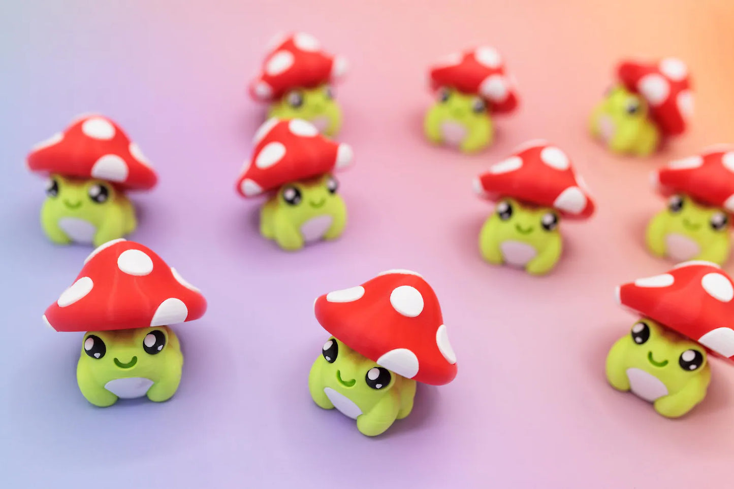 Kawaii Frog with Mushroom Hat Fidget Clicker
