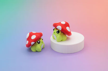 Kawaii Frog with Mushroom Hat Fidget Clicker