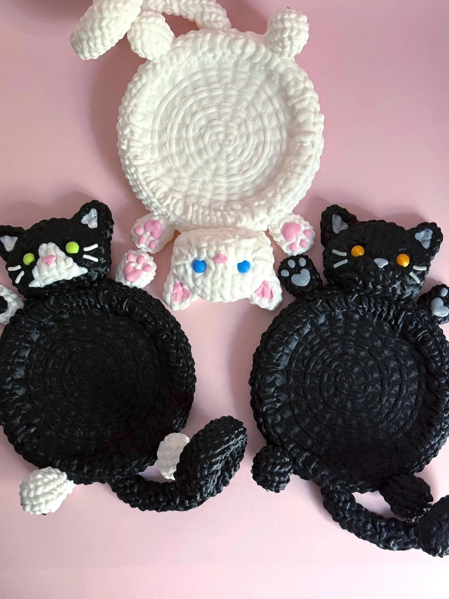 Cute Knitted Cat Coasters