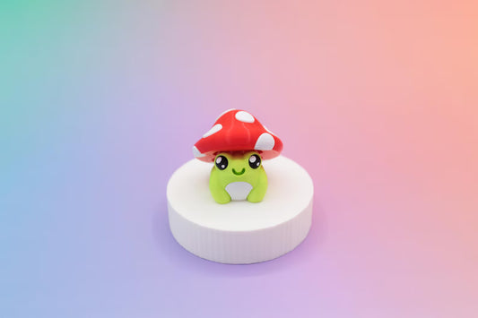 Kawaii Frog with Mushroom Hat Fidget Clicker