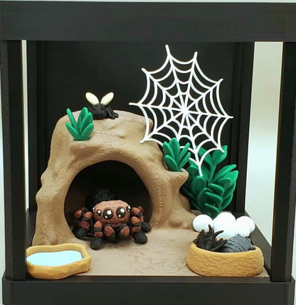 3D Printed Mini Spider Terrarium Play Set