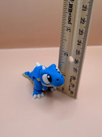 Jiggle Pet Dino Park Playset – Articulated Dinosaur Figures with Mini Terrain Display, 3D Printed Sensory Toy, Desk Decor Gift