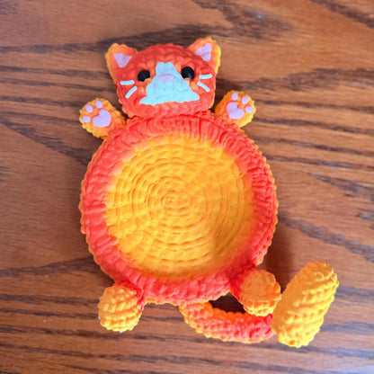 Cute Knitted Cat Coasters