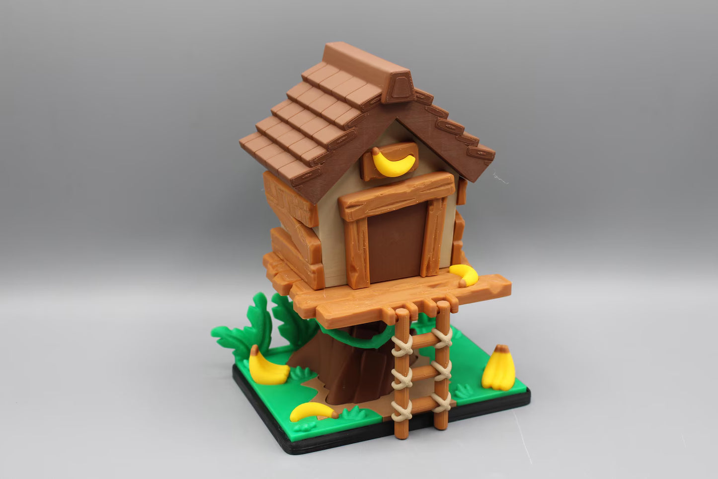 Flexi Monkey Tree House Playset | 3D Printed Articulated Monkey Tree House Diorama | Sensory Fidget Toy | Desk Decor