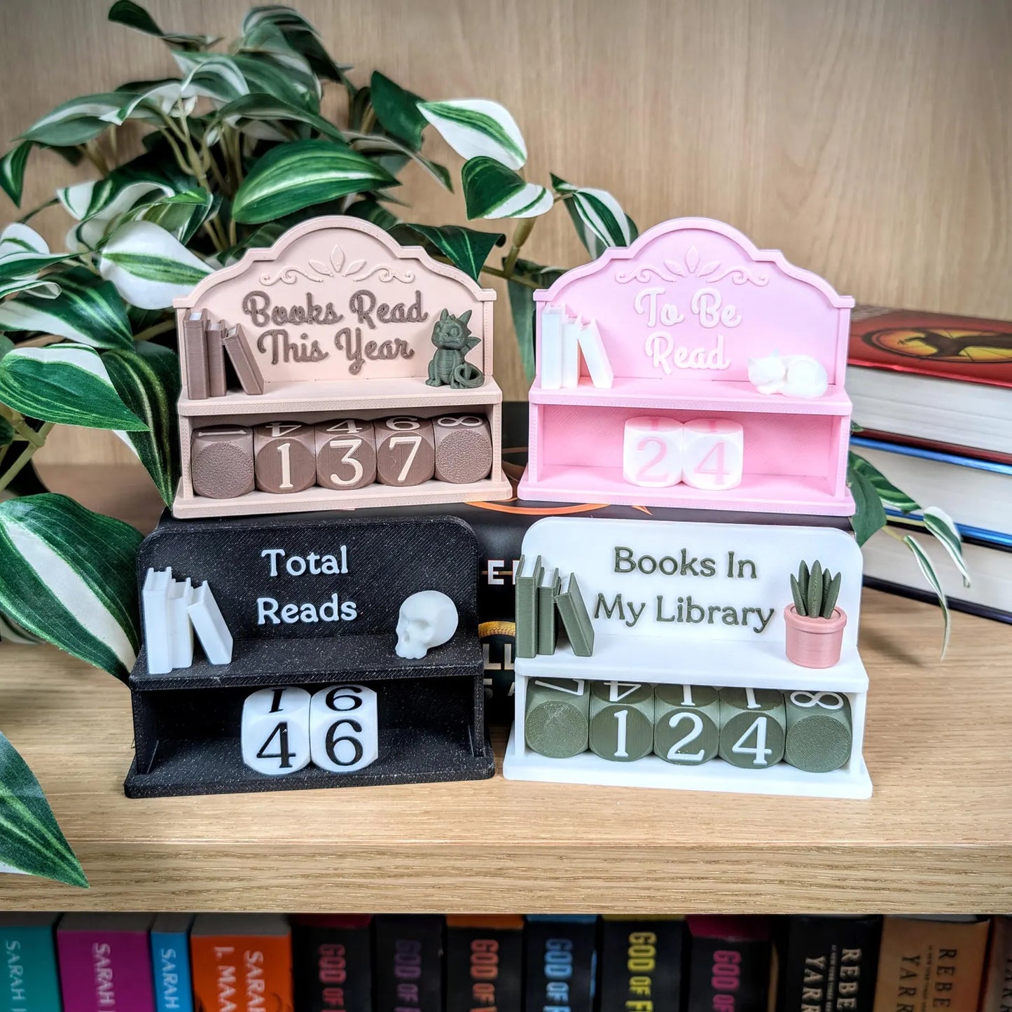 Book Counter, Books Read This Year, Book Lover Gift, Bookshelf Decor, Book Club Gifts, Bookish Library Decor, Bookworm, Reading Challenge
