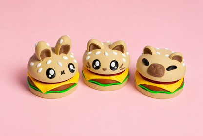 🍔 Happi Burger Clicker Blind Box | Mystery Kawaii Burger Fidget Toy 🍔